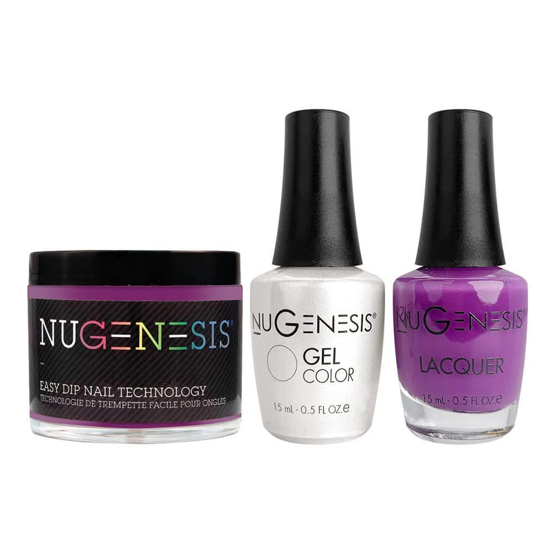 NU 3 in 1 - 038 Purple Rain - Dip, Gel & Lacquer Matching - DTK Nail Supply