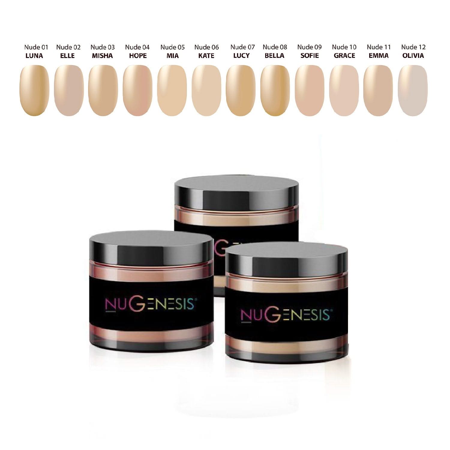 NuGenesis NudeElle Collection (01 - > 12) - DTK Nail Supply