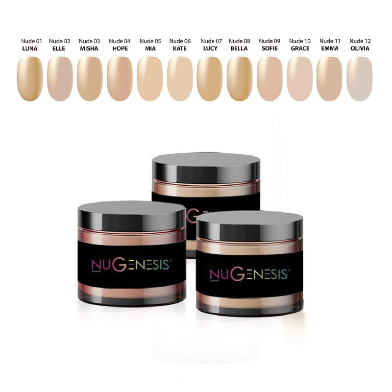 NuGenesis NudeElle Collection (01 - > 12) - DTK Nail Supply