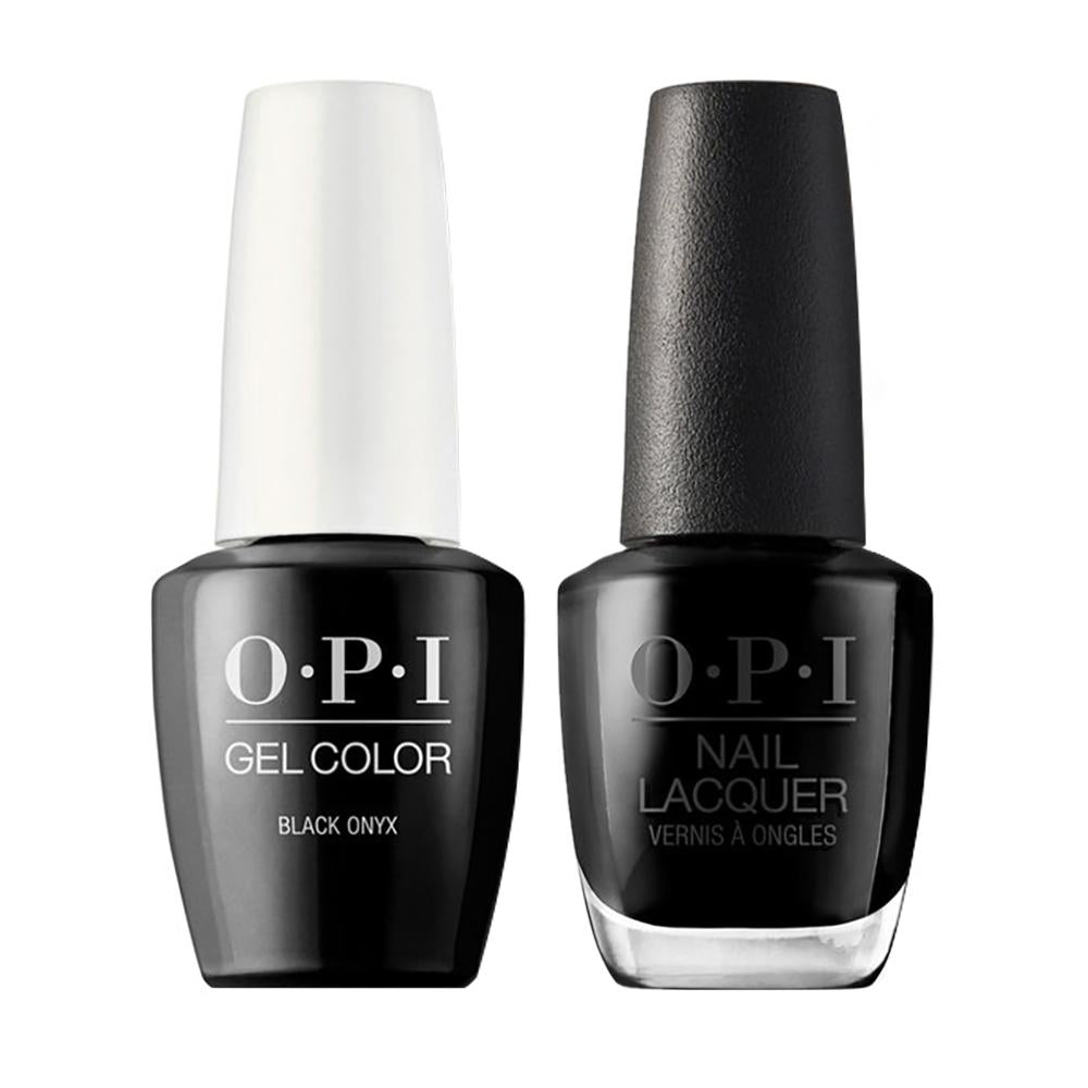 OPI Gel Nail Polish Duo - T02 Black Onyx - DTK Nail Supply