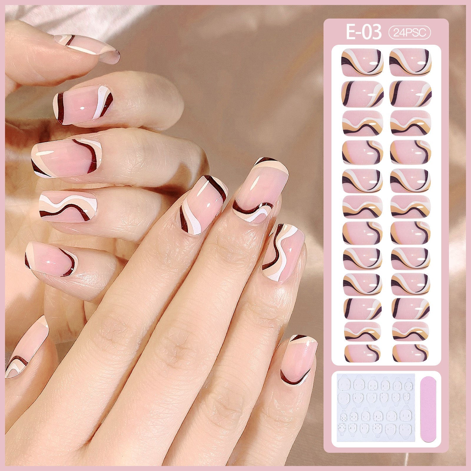 Press On Nail - 66 - E03 - 32 - DTK Nail Supply