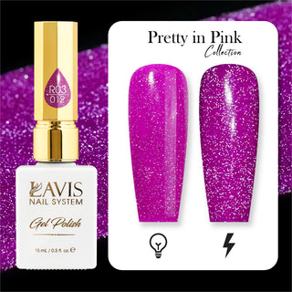 LAVIS Reflective R03 - Gel Polish 0.5 oz - Pretty In Pink Collection