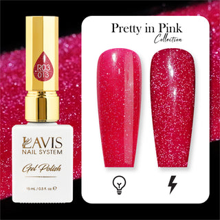 LAVIS Reflective R03 - Gel Polish 0.5 oz - Pretty In Pink Collection