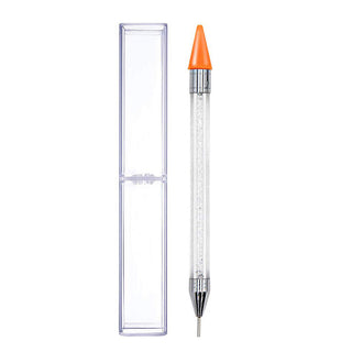  Rhinestone Dual-ended Wax Dotting Pen - White by OTHER sold by DTK Nail Supply