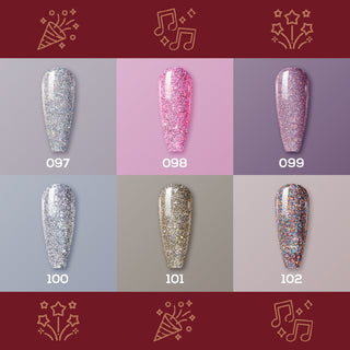  Lavis Gel Flashy Beyond Diva Set G2 (6 colors): 097, 098, 099, 100, 101, 102 by LAVIS NAILS sold by DTK Nail Supply