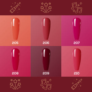  Lavis Gel Kiss Masterpiece Set G4 (6 colors): 205, 206, 207, 208, 209, 210 by LAVIS NAILS sold by DTK Nail Supply
