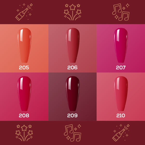  Lavis Gel Kiss Masterpiece Set G4 (6 colors): 205, 206, 207, 208, 209, 210 by LAVIS NAILS sold by DTK Nail Supply