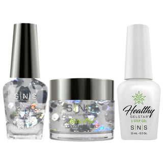  SNS 3 in 1 - SG20 Silver Pagoda - Dip, Gel & Lacquer Matching by SNS sold by DTK Nail Supply