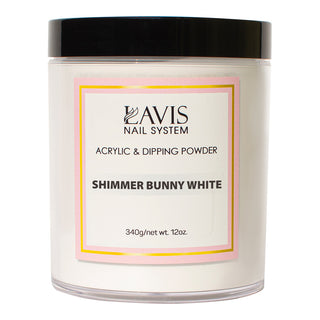 LAVIS - Shimmer Bunny White - 12 oz by LAVIS NAILS sold by DTK Nail Supply