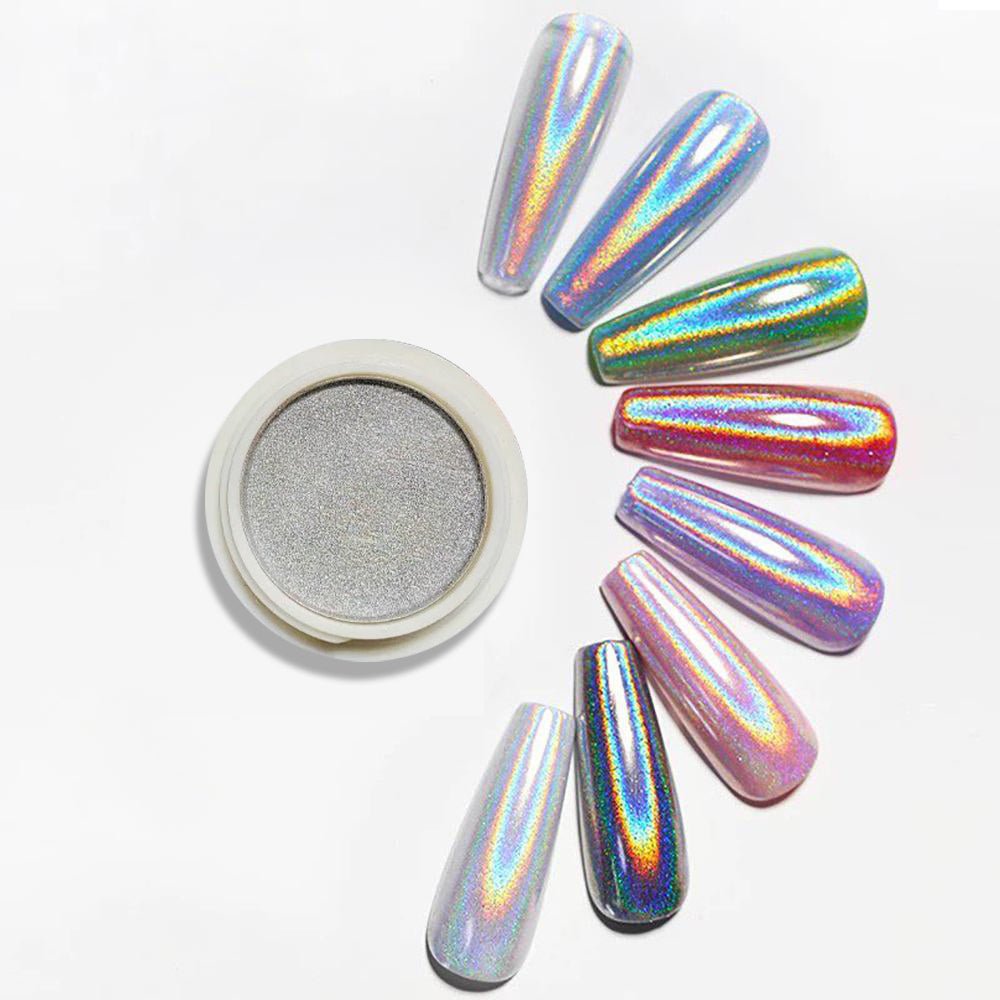 Silver Laser Holographic Chrome Powder - BJ175 - DTK Nail Supply
