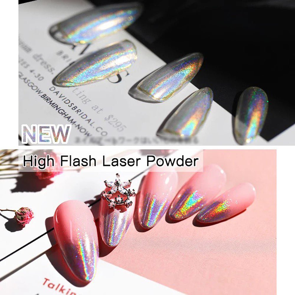 Silver Laser Holographic Chrome Powder - BJ175 - DTK Nail Supply