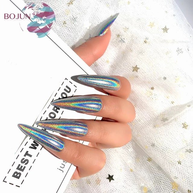 Silver Laser Holographic Chrome Powder - BJ175 - DTK Nail Supply