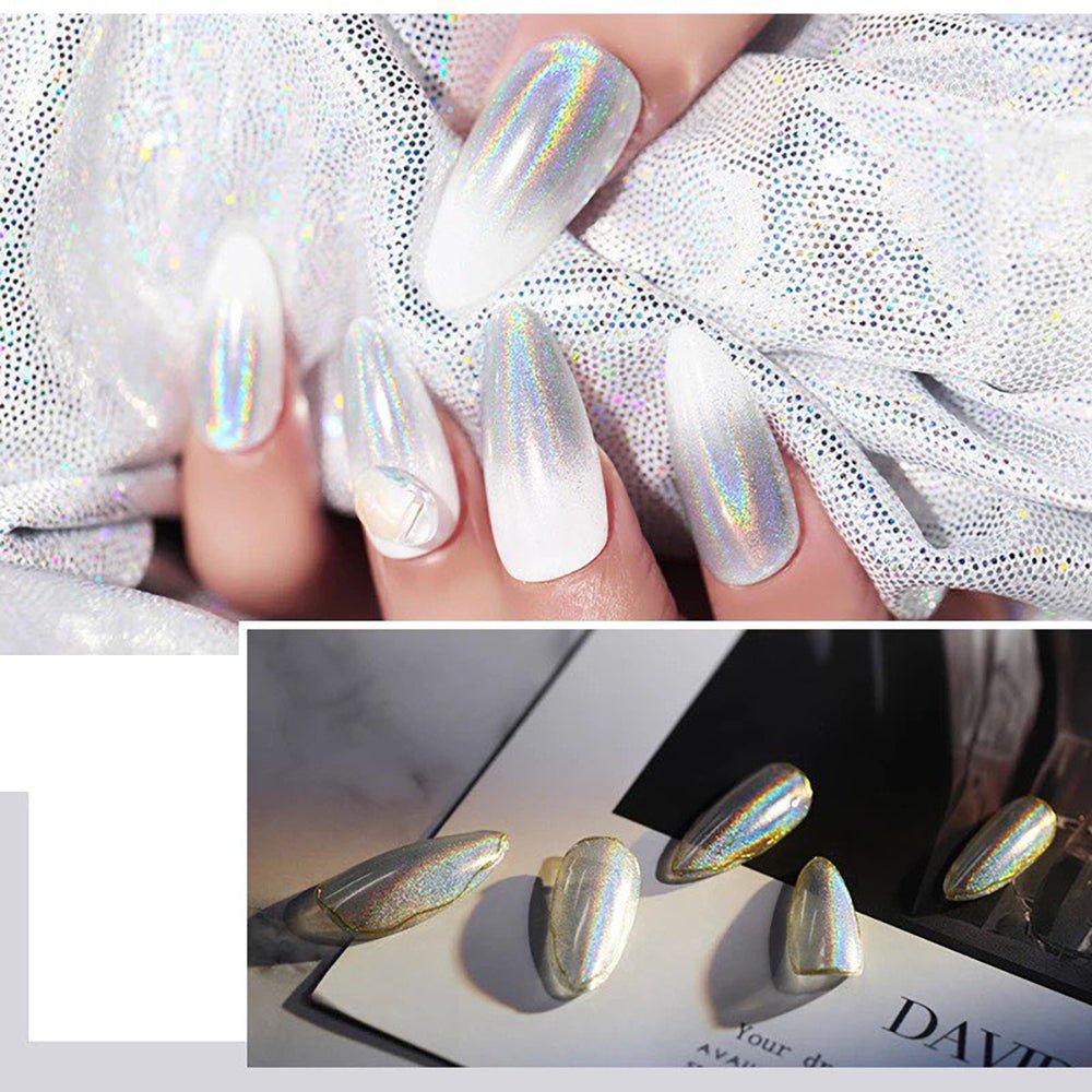Silver Laser Holographic Chrome Powder - BJ175 - DTK Nail Supply