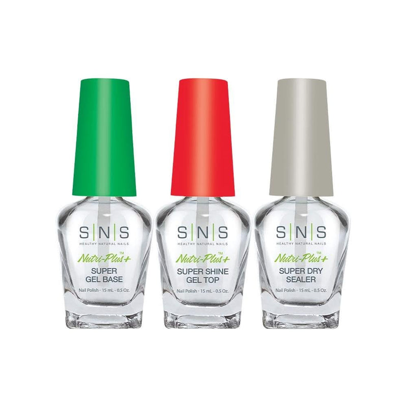 SNS Dipping Essential Kit 2 - Gel Base, Gel Top, Sealer Dry - 0.5 oz - DTK Nail Supply