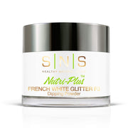 SNS French White Glitter F3 Dipping Powder Pink & White - 2 oz - DTK Nail Supply