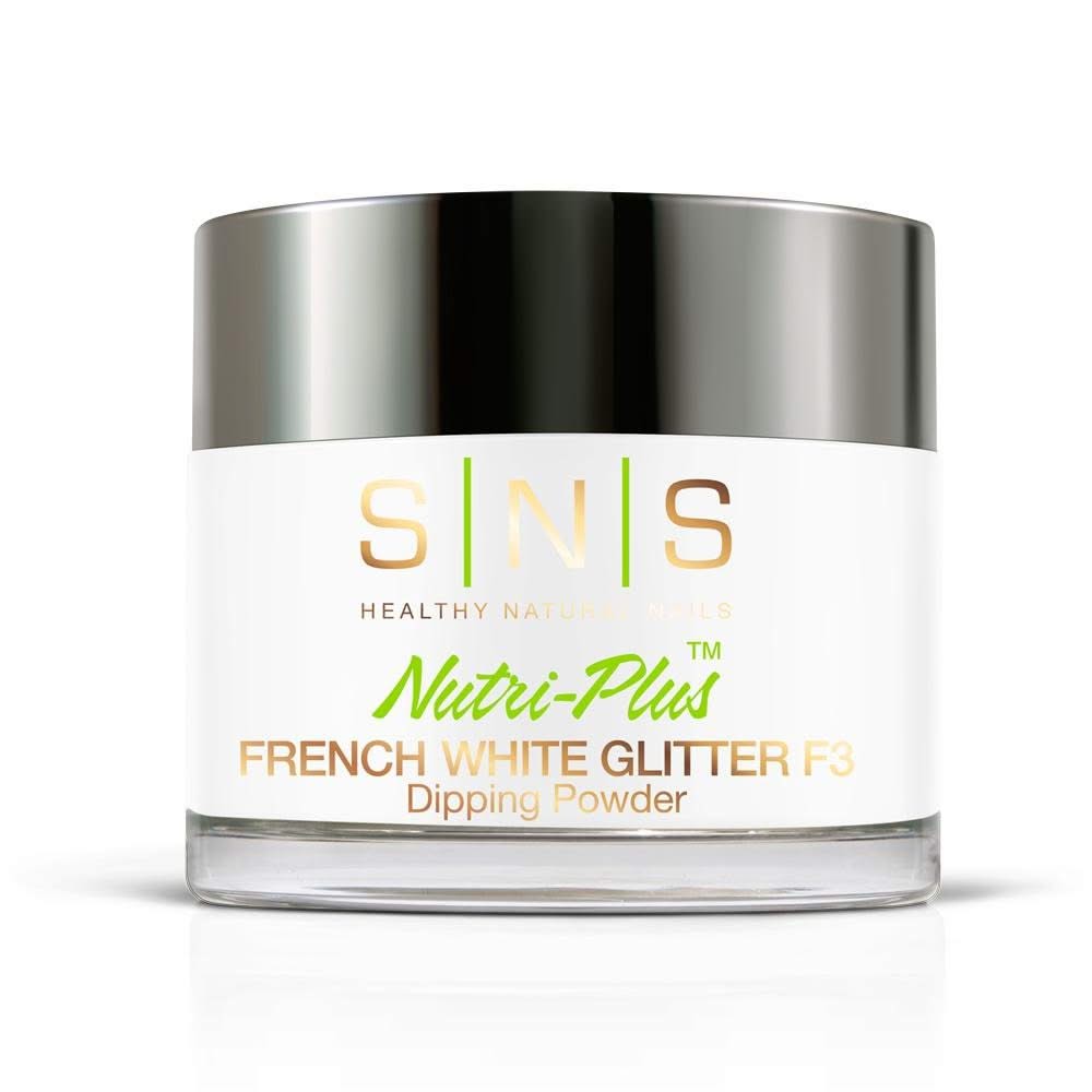 SNS French White Glitter F3 Dipping Powder Pink & White - 2 oz - DTK Nail Supply
