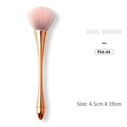Soft Nail Dusting Brush - Gold - DTK Nail Supply