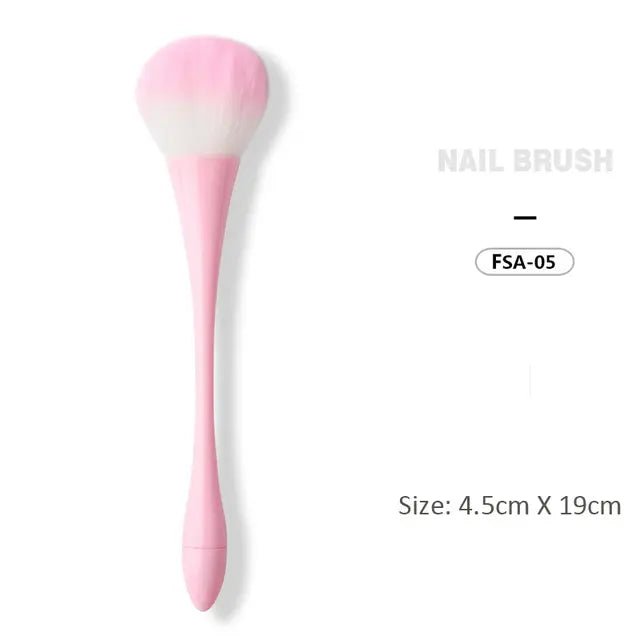 Soft Nail Dusting Brush - Pink - DTK Nail Supply