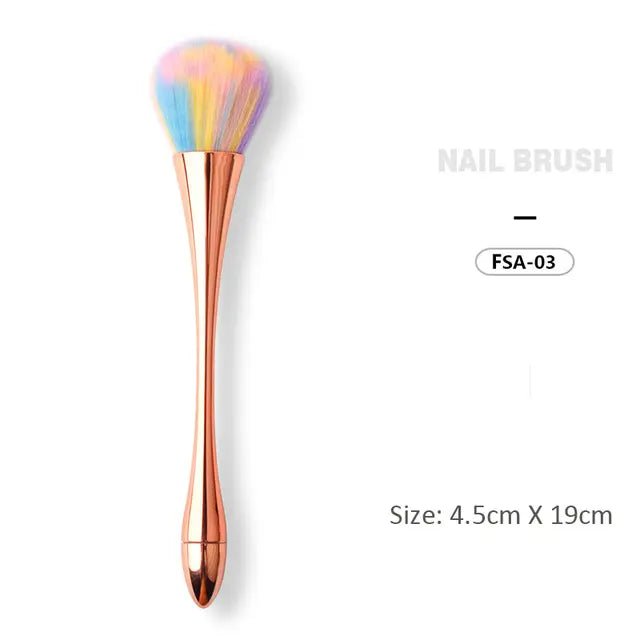 Soft Nail Dusting Brush - Rosepink - DTK Nail Supply