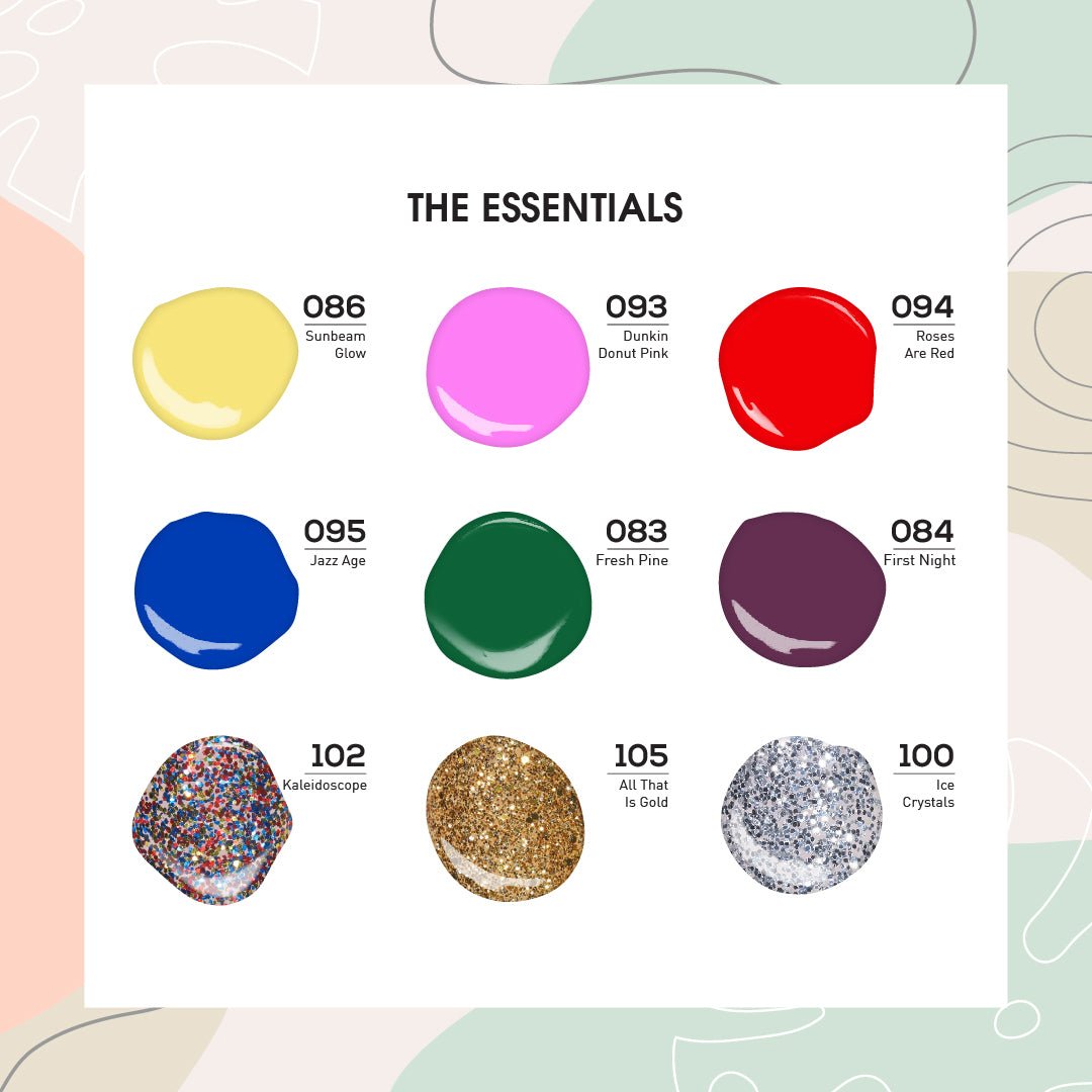 THE ESSENTIALS - Lavis Holiday Nail Lacquer Collection: 083; 084; 086; 093; 094; 095; 100; 102; 105 - DTK Nail Supply