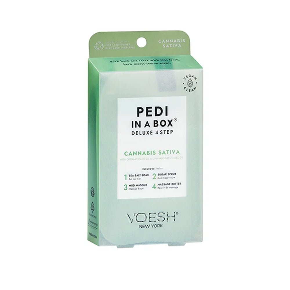 VOESH Pedicure in Box 4 Step Kit - Cannabis Sativa - DTK Nail Supply