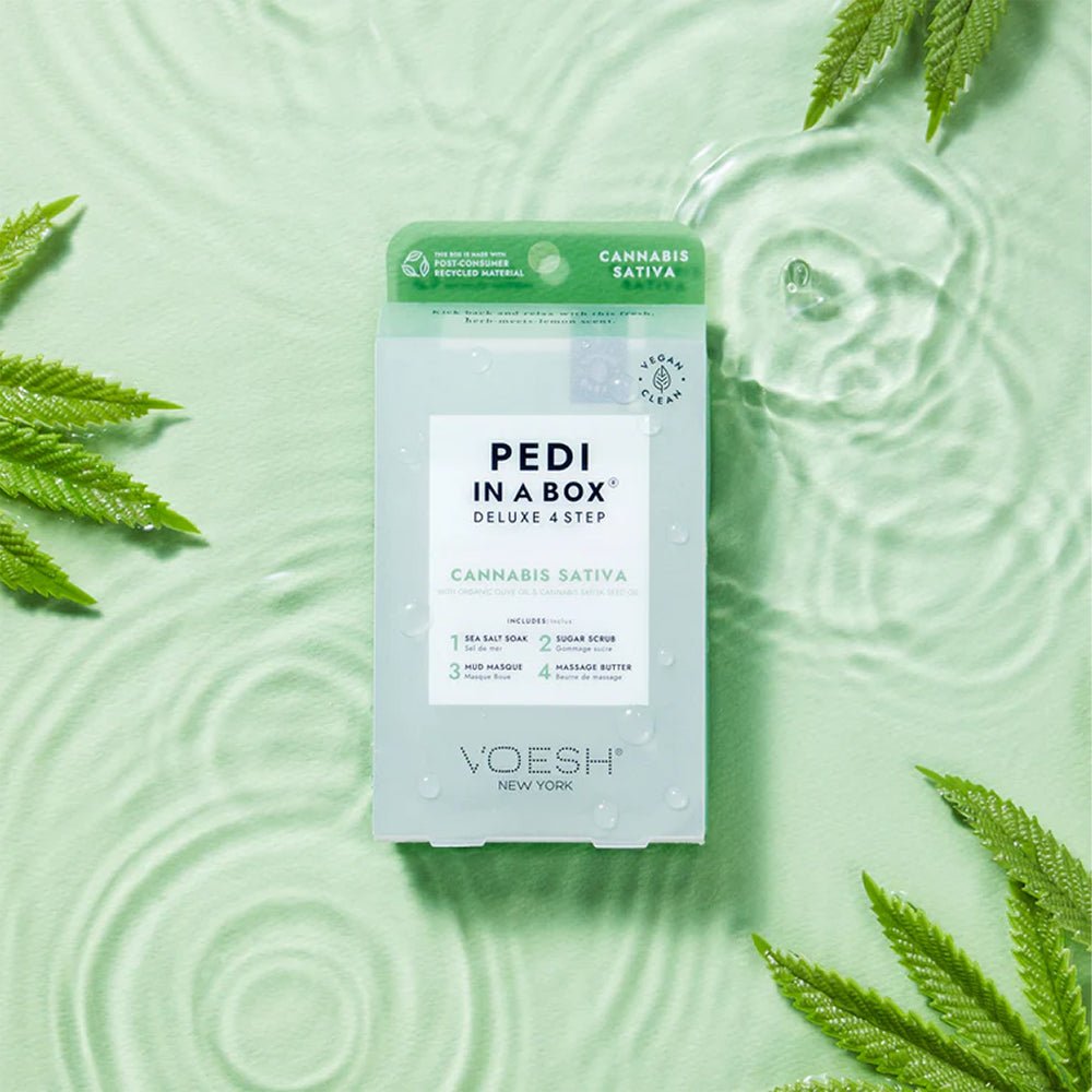 VOESH Pedicure in Box 4 Step Kit - Cannabis Sativa - DTK Nail Supply