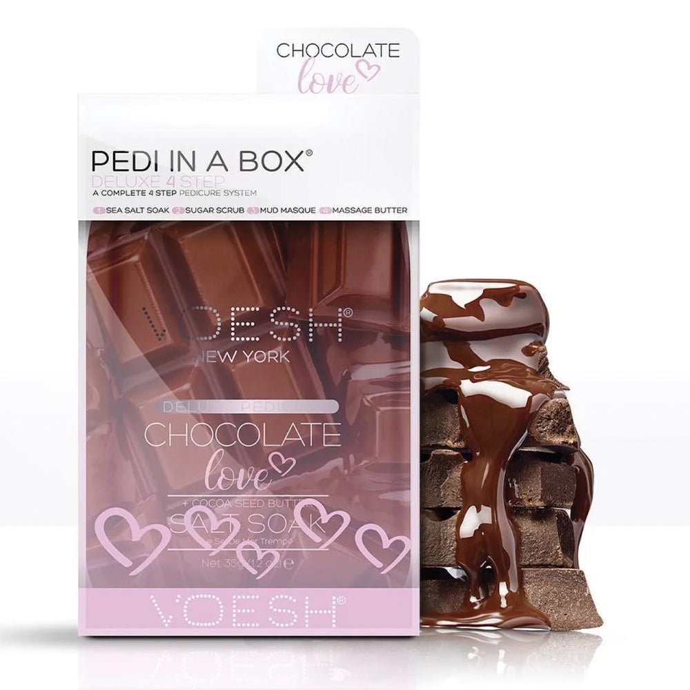 VOESH Pedicure in Box 4 Step Kit - Chocolate Love - DTK Nail Supply