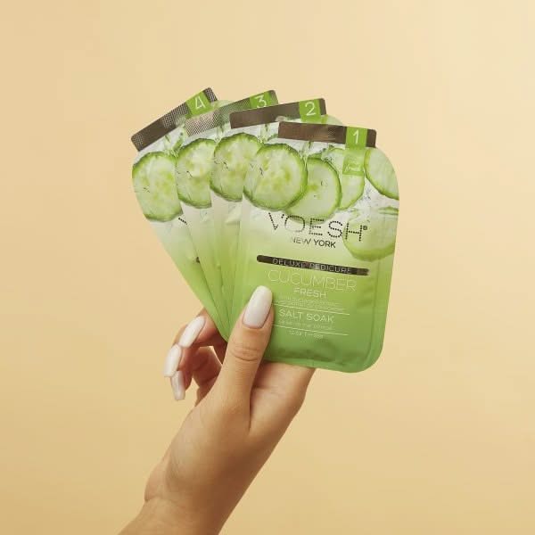 VOESH Pedicure in Box 4 Step Kit - Cucumber Fresh - DTK Nail Supply