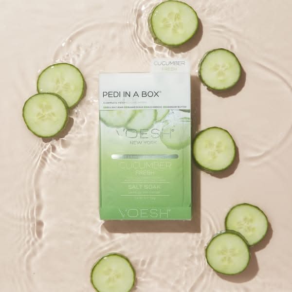 VOESH Pedicure in Box 4 Step Kit - Cucumber Fresh - DTK Nail Supply