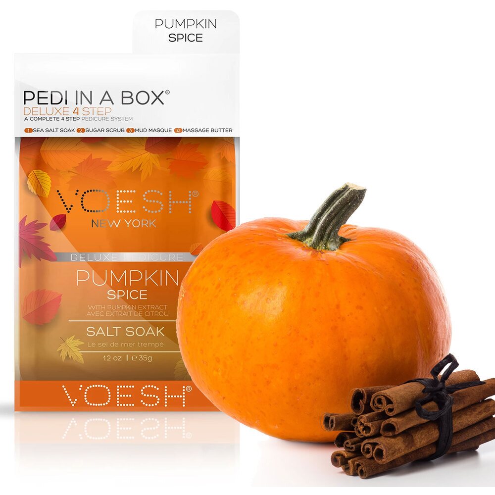 VOESH Pedicure in Box 4 Step Kit - Pumpkin - DTK Nail Supply