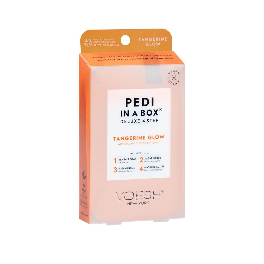 VOESH Pedicure in Box 4 Step Kit - Tangerine Glow - DTK Nail Supply