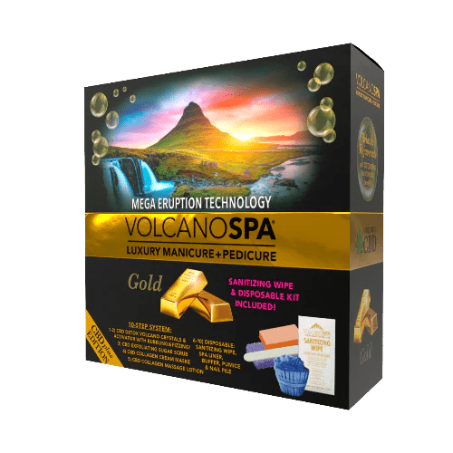 Volcano Spa Case OF 36 A Box Pedicure Spa Kit (10 step) - Gold - DTK Nail Supply