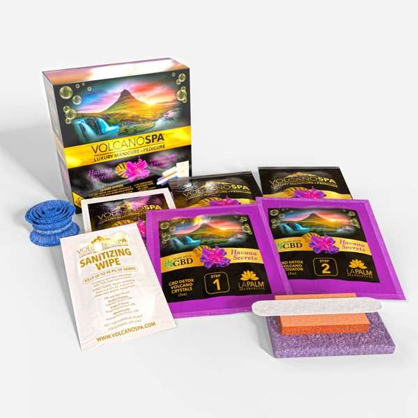 Volcano Spa Havana Secrets Pedicure Kit - Pedicure Spa Kit CBD (10 step) - DTK Nail Supply