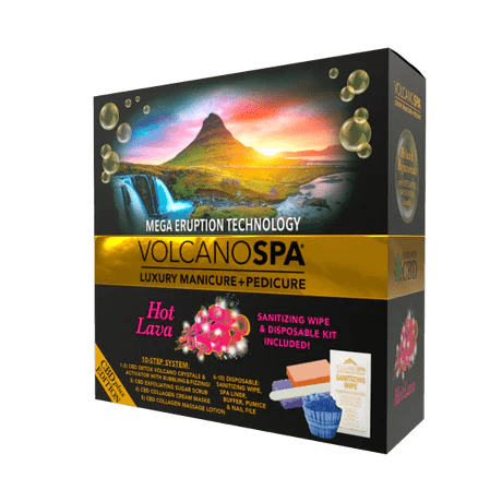 Volcano Spa Hot Lava Pedicure Kit - Pedicure Spa Kit CBD (10 step) - DTK Nail Supply