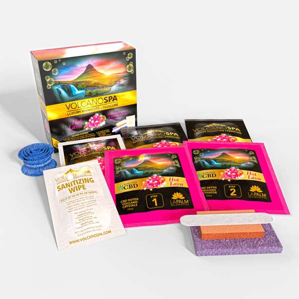 Volcano Spa Hot Lava Pedicure Kit - Pedicure Spa Kit CBD (10 step) - DTK Nail Supply