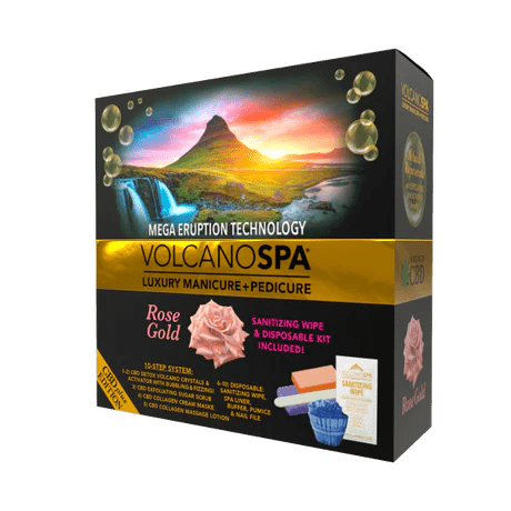 Volcano Spa Rose Gold - Pedicure Spa Kit CBD (10 step) - DTK Nail Supply