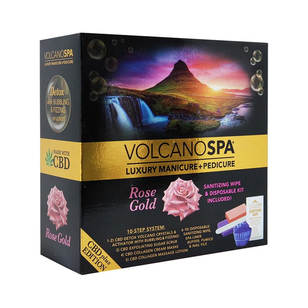 Volcano Spa Rose Gold - Pedicure Spa Kit CBD (10 step) - DTK Nail Supply