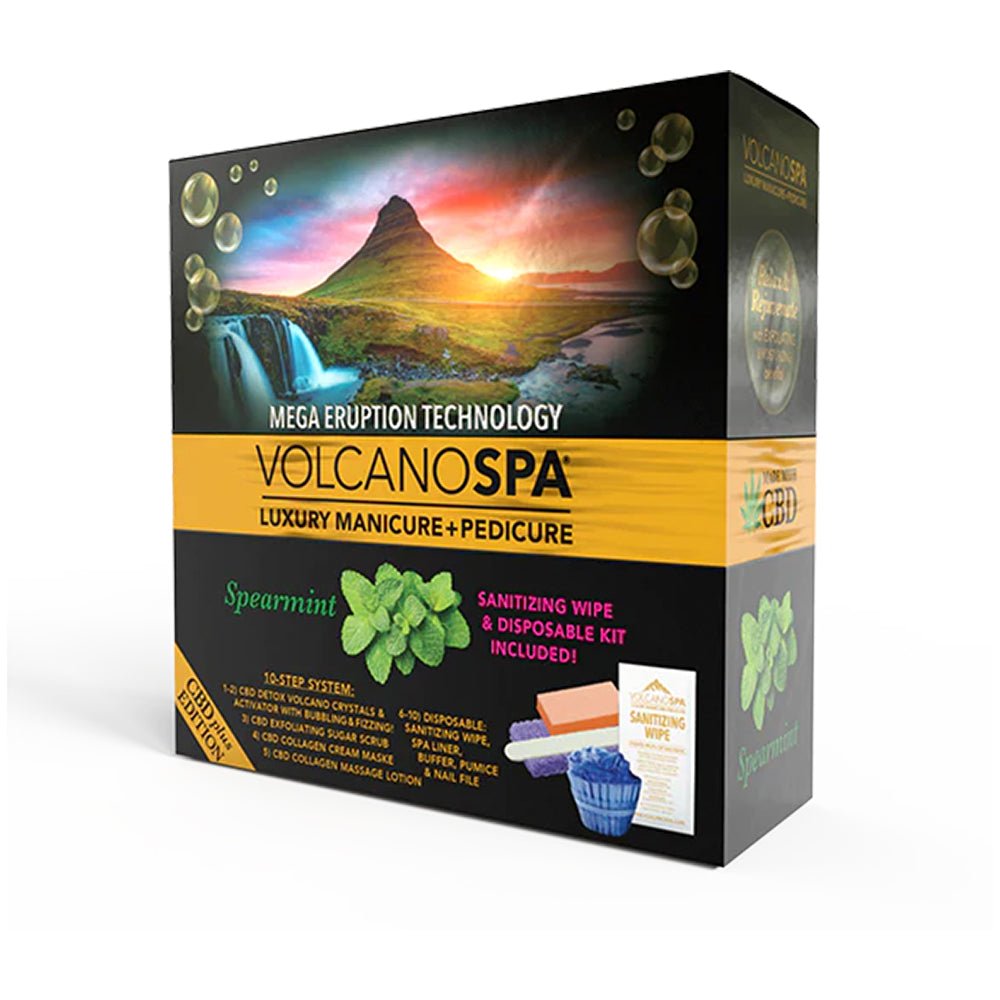 Volcano Spa Spearmint - Pedicure Spa Kit CBD (10 step) - DTK Nail Supply