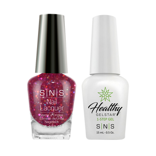  SNS Gel Nail Polish Duo - WW04 Glitter, Red Colors by SNS sold by DTK Nail Supply